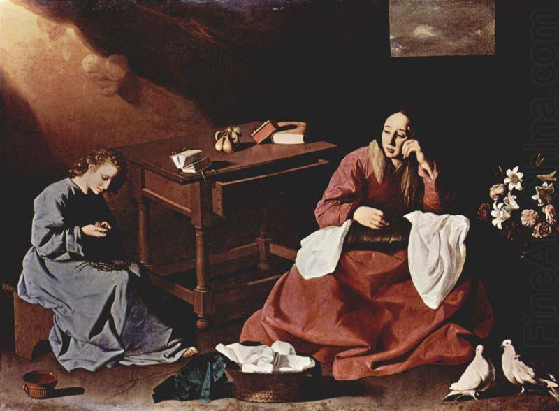 Francisco de Zurbaran Christ and the Virgin in the House at Nazareth, china oil painting image